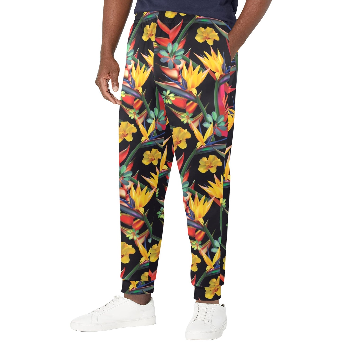 Bird Of Paradise Pattern Print Design BOP016 Men's Casual Track Pants