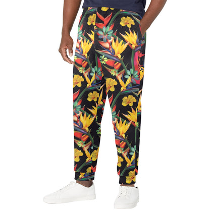 Bird Of Paradise Pattern Print Design BOP016 Men's Casual Track Pants
