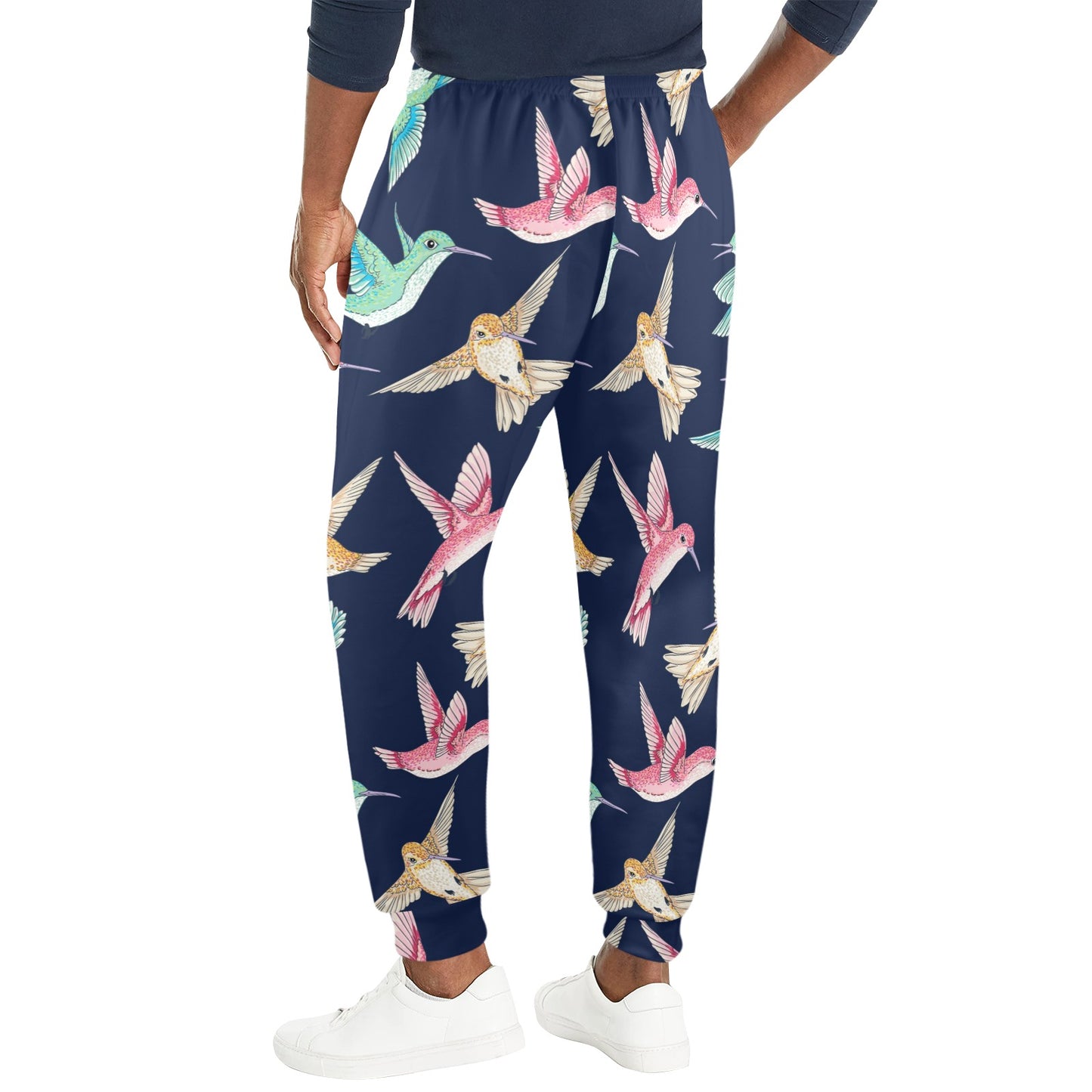 Hummingbird Cute Pattern Print Design 01 Men's Casual Track Pants