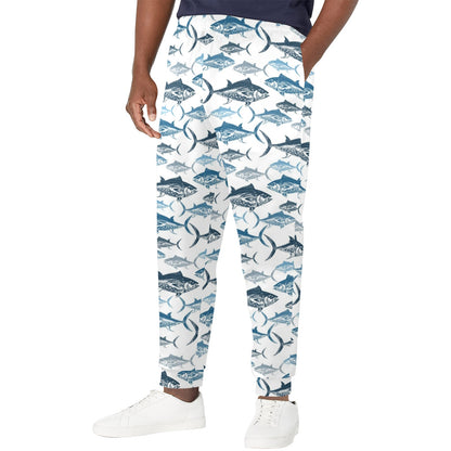 Tuna Fish Print Design LKS303 Men's Casual Track Pants