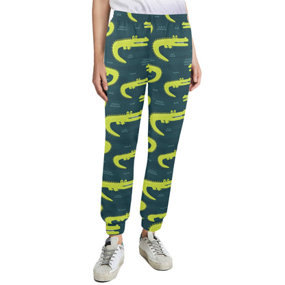 Alligator Pattern Print Design 03 Women's Casual Track Pants