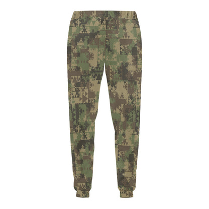 Camouflage Aztec Green Army Print Men's Sweatpants
