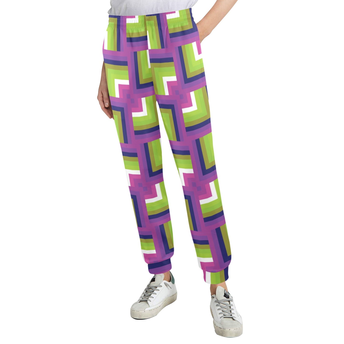 Optical illusion Pattern Print Design A05 Women's Casual Track Pants