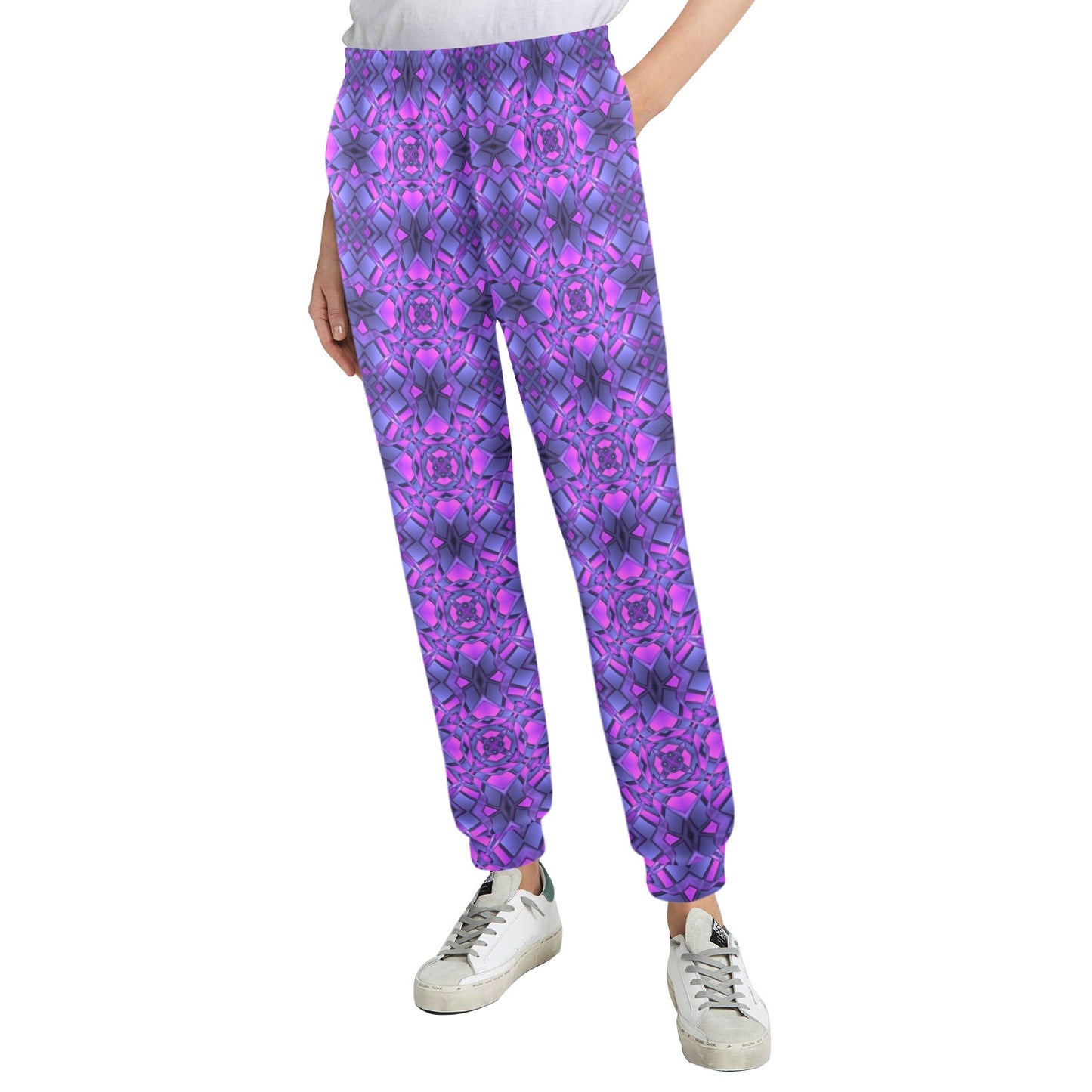 kaleidoscope Pattern Print Design Women's Casual Track Pants