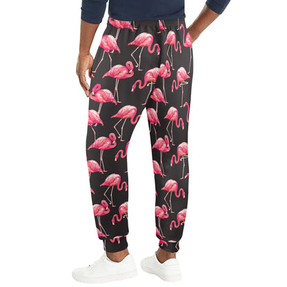 Flamingo Design Print Pattern JJ0182 Men's Casual Track Pants