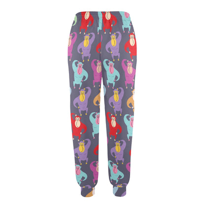 Chimpanzee Pattern Print Design 03 Women's Casual Track Pants