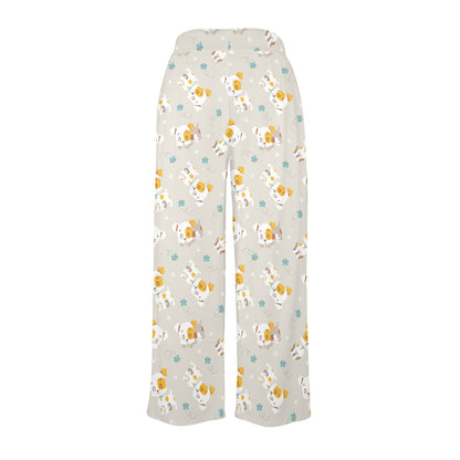 Russell Terriers Print Design LKS306 Women's Wide Leg Lounge Pants