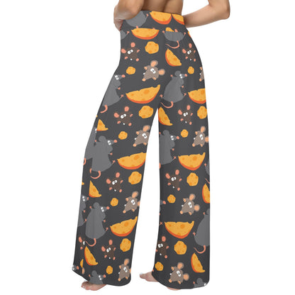 Rat Pattern Print Design 04 Women's Wide Leg Lounge Pants