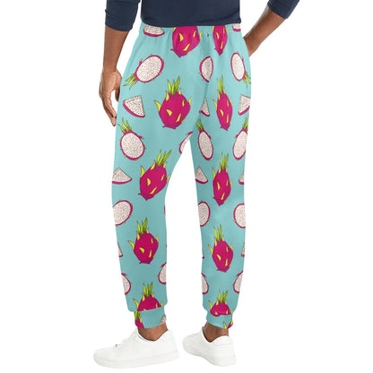 Dragonfruit Pattern Print Design DF01 Men's Casual Track Pants