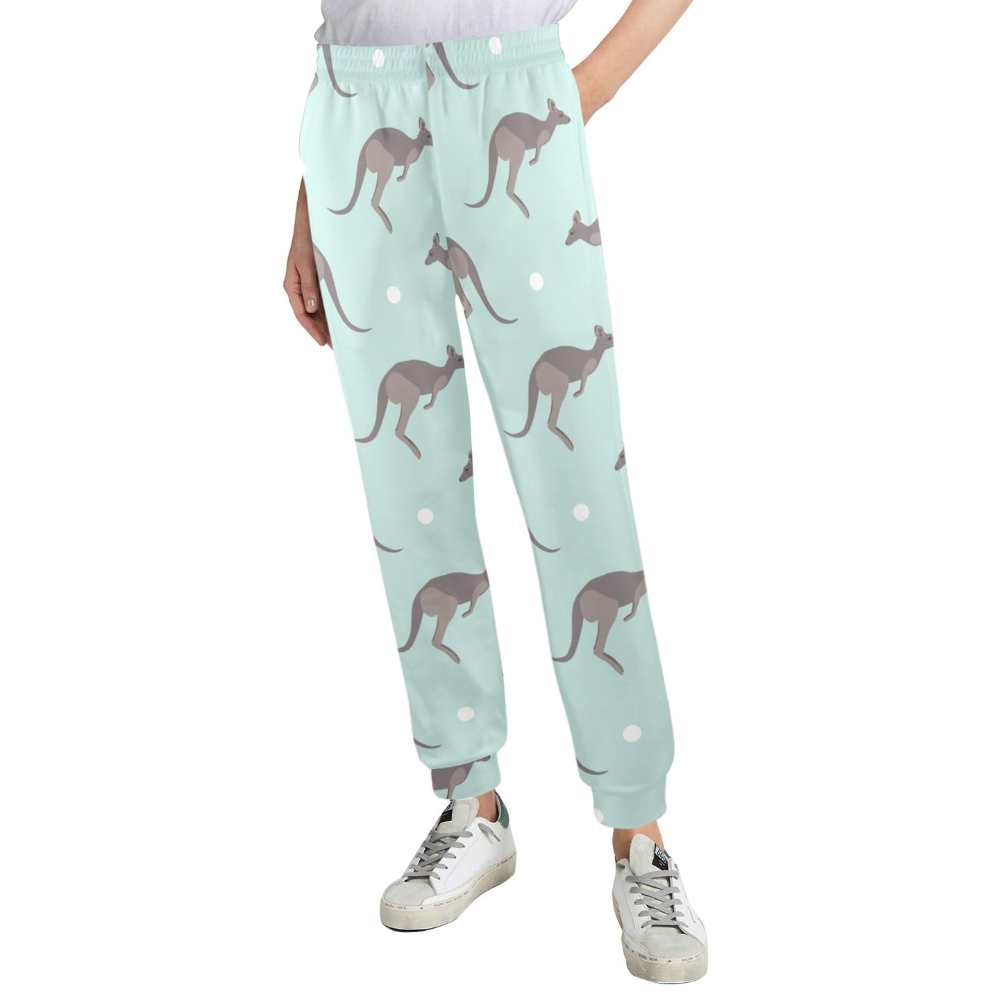 Kangaroos Pattern Print Design 04 Women's Casual Track Pants