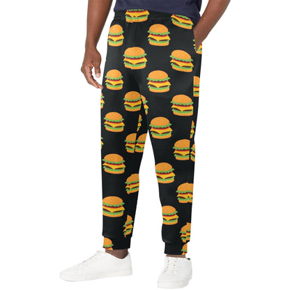 hamburger Design Print Pattern JJ0317 Men's Casual Track Pants