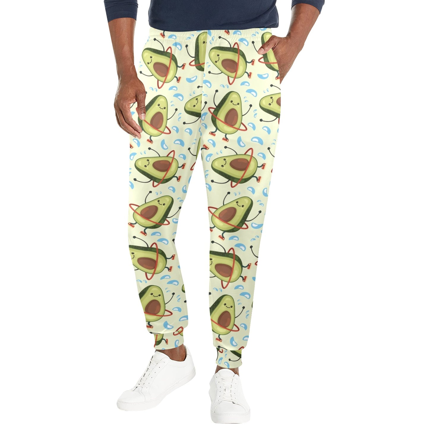 Avocado Pattern Print Design AC02 Men's Casual Track Pants