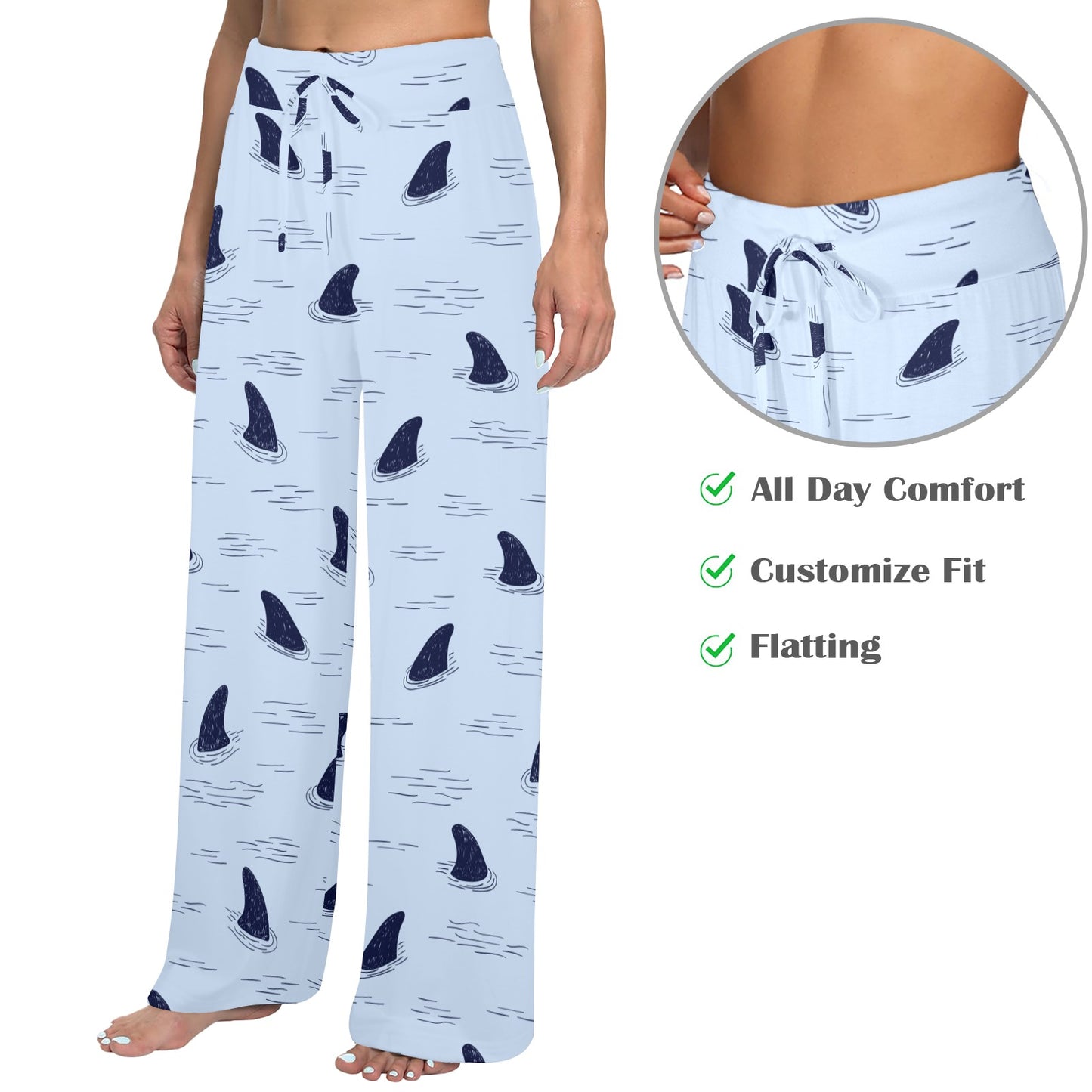 Shark Fin Women's Wide Leg Lounge Pants