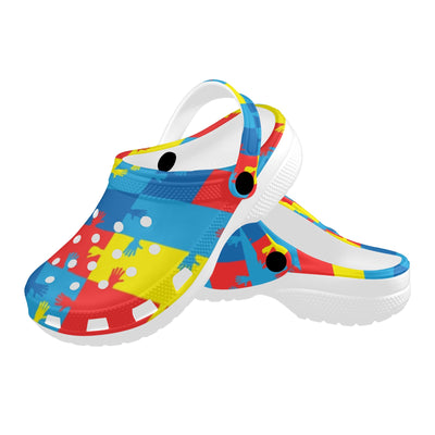 Autism Awareness Design Themed Print Unisex Clogs Shoes