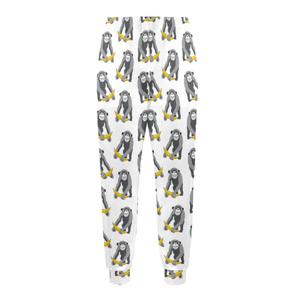 Chimpanzee Pattern Print Design 05 Men's Casual Track Pants