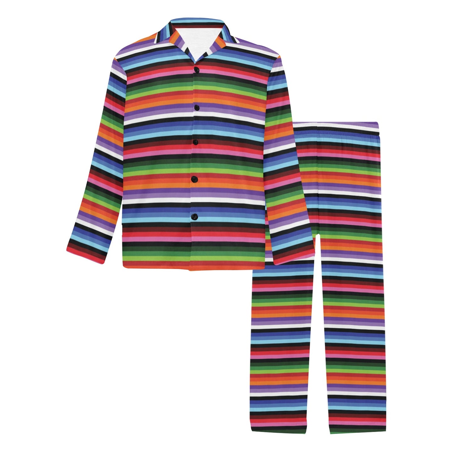 Serape Design Men's Long Pajama Set