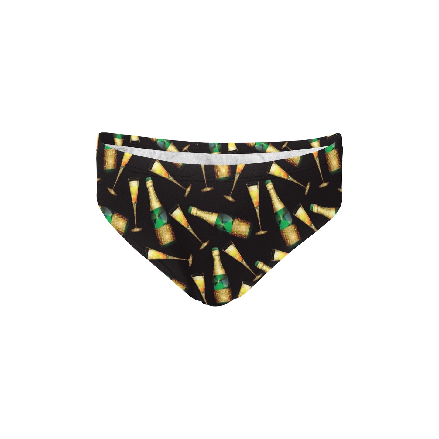 Champagne Pattern Print Design 02 Men's Swimming Briefs