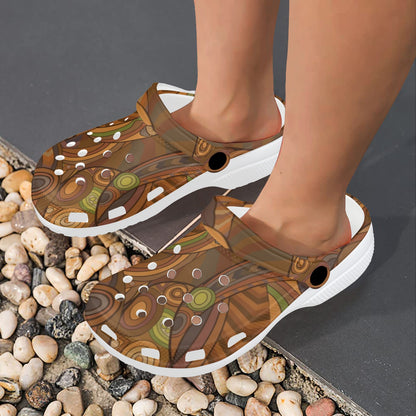 Maori Ornament Design Print Unisex Clogs Shoes