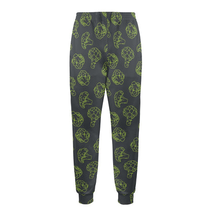 Broccoli Pattern Print Design 01 Men's Casual Track Pants