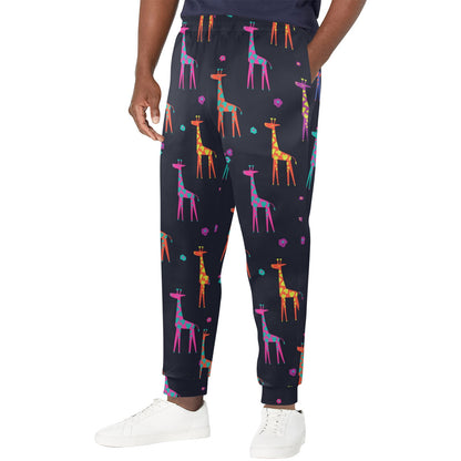 giraffe Design Print Pattern JJ0268 Men's Casual Track Pants