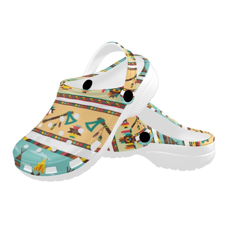 American indian Life Pattern Unisex Clogs Shoes