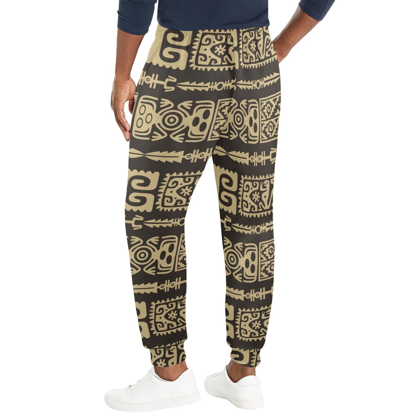 Mayan Pattern Print Design 03 Men's Casual Track Pants
