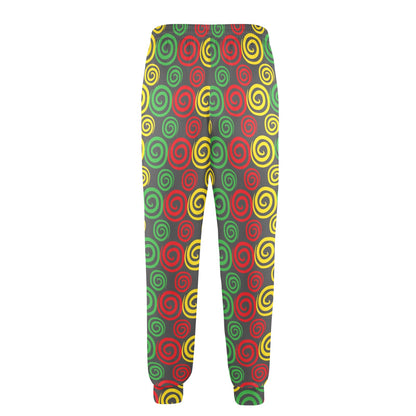 Rastafarian Pattern Print Design A05 Men's Casual Track Pants