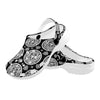 Calendar Aztec White Black Print Pattern Unisex Clogs Shoes