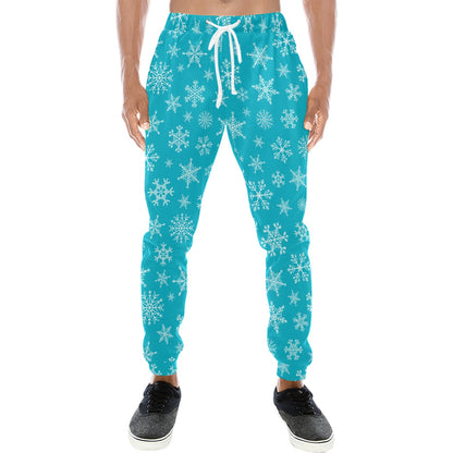 Snowflake Print Design LKS304 Men's Sweatpants