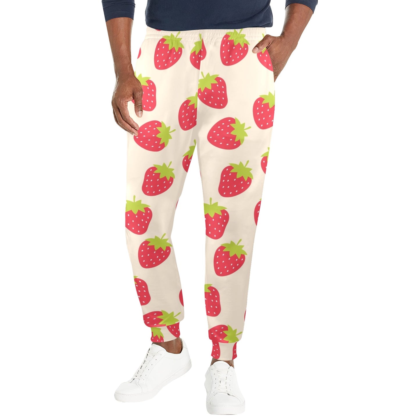 Strawberry Pattern Print Design SB02 Men's Casual Track Pants