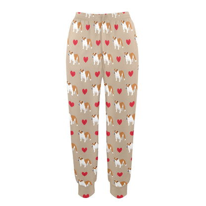 Bulldogs Pattern Print Design 02 Women's Casual Track Pants