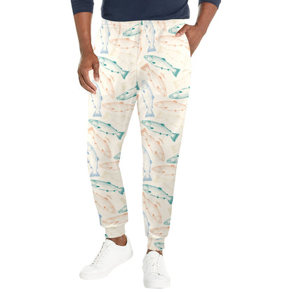Salmon Fish Print Design LKS305 Men's Casual Track Pants