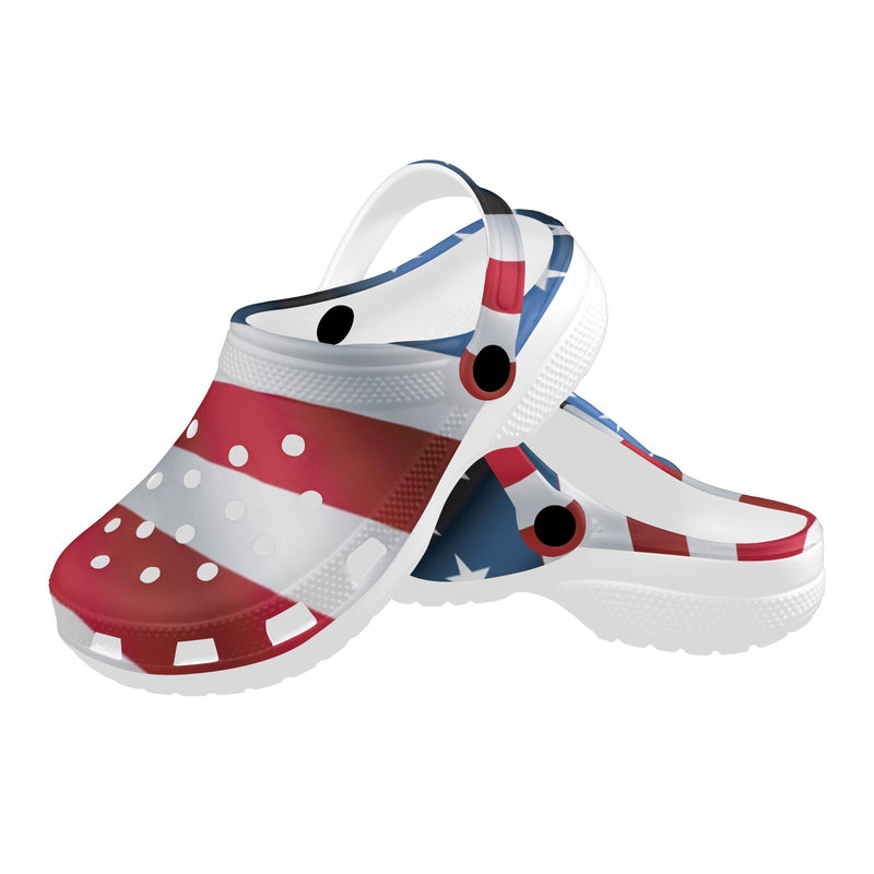 American flag Classic Unisex Clogs Shoes