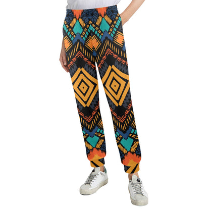 Kente Pattern Print Design 05 Women's Casual Track Pants