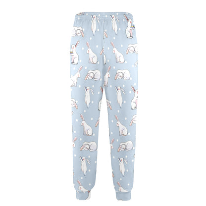 Rabbit Pattern Print Design RB06 Men's Casual Track Pants