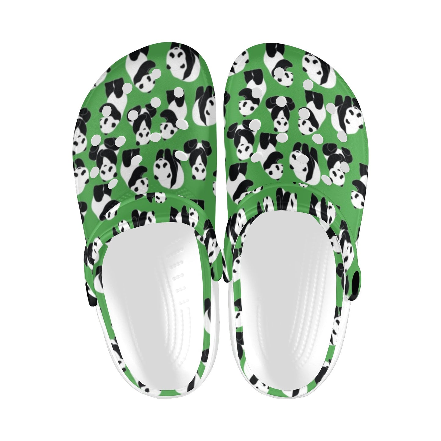 Panda Bear Pattern Themed Print Unisex Clogs Shoes