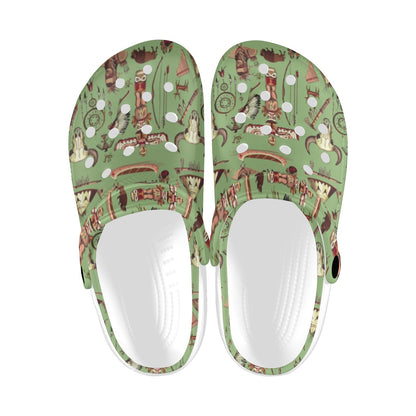 Native Indian Themed Design Print Unisex Clogs Shoes