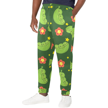 Peas Pattern Print Design A01 Men's Casual Track Pants