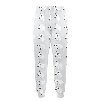 Bull Terrier hand draw Print Pattern Men's Casual Track Pants