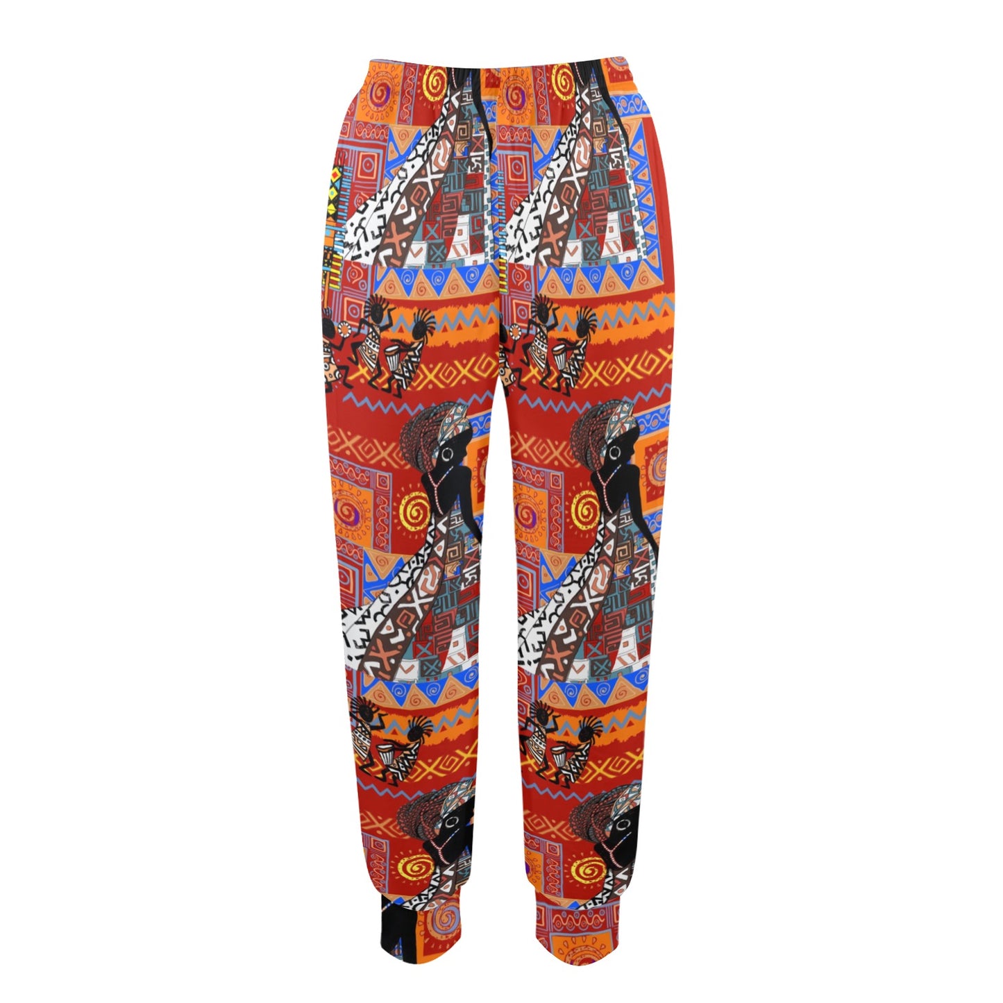 African Print Pattern Women's Casual Track Pants