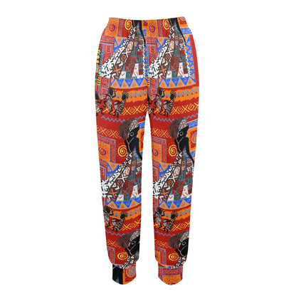 African Print Pattern Women's Casual Track Pants