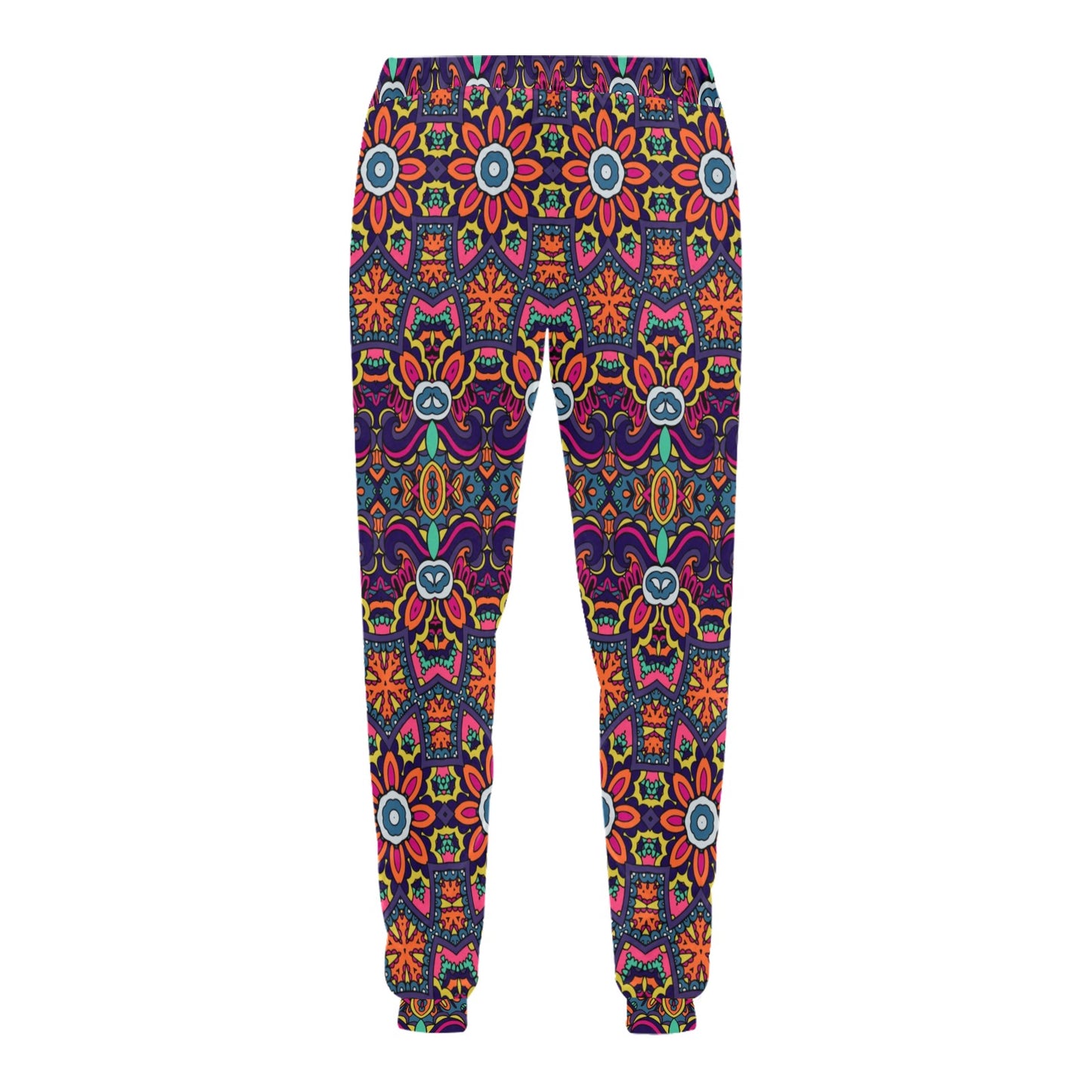 Ethnic Flower Style Print Pattern Men's Sweatpants