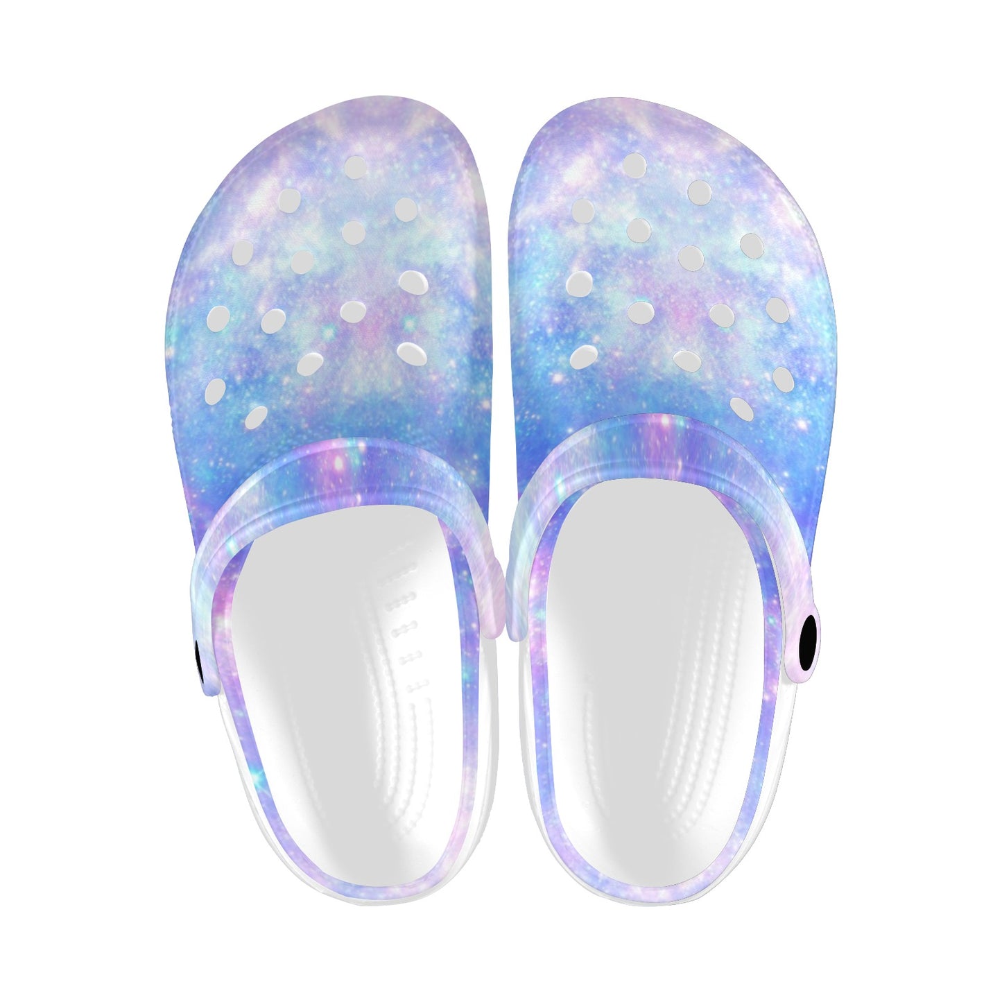 Galaxy Stardust Pastel Color Print Unisex Clogs Shoes