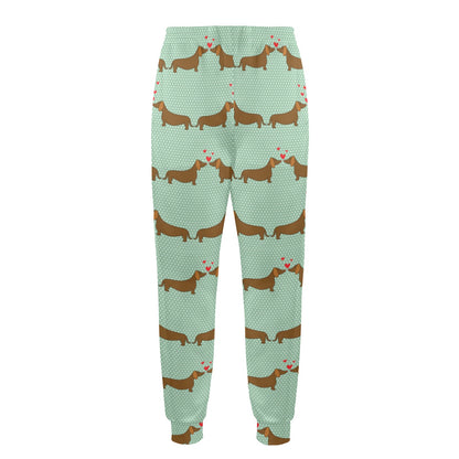 Dachshund Pattern Print Design 02 Men's Casual Track Pants