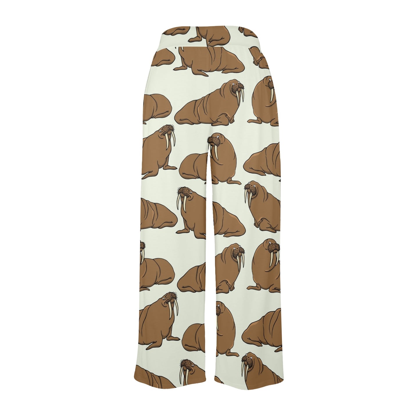 Walrus Pattern Print Design 03 Women's Wide Leg Lounge Pants