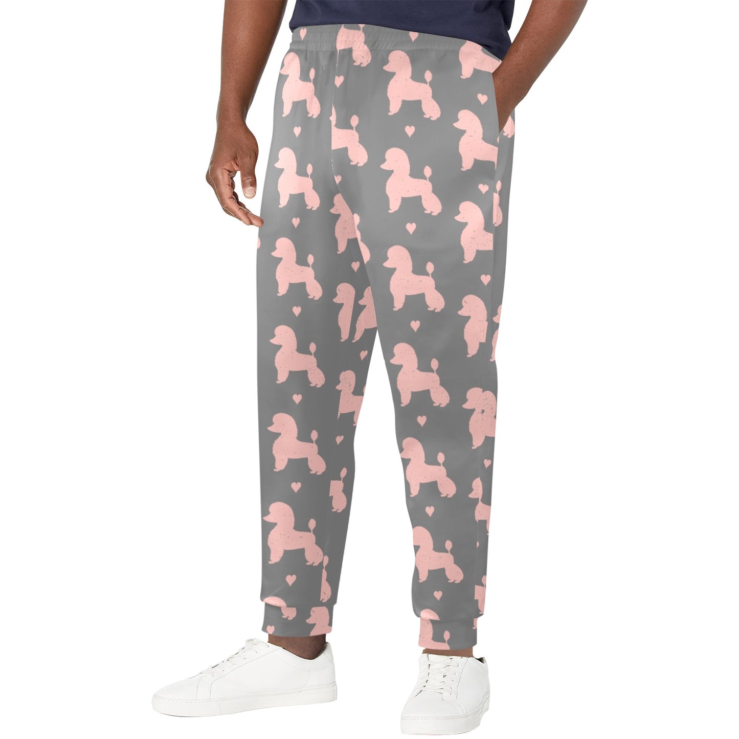 Poodle Pattern Print Design A02 Men's Casual Track Pants