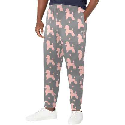 Poodle Pattern Print Design A02 Men's Casual Track Pants