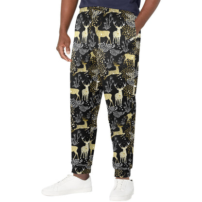 Deer Design Print Pattern JJ069 Men's Casual Track Pants