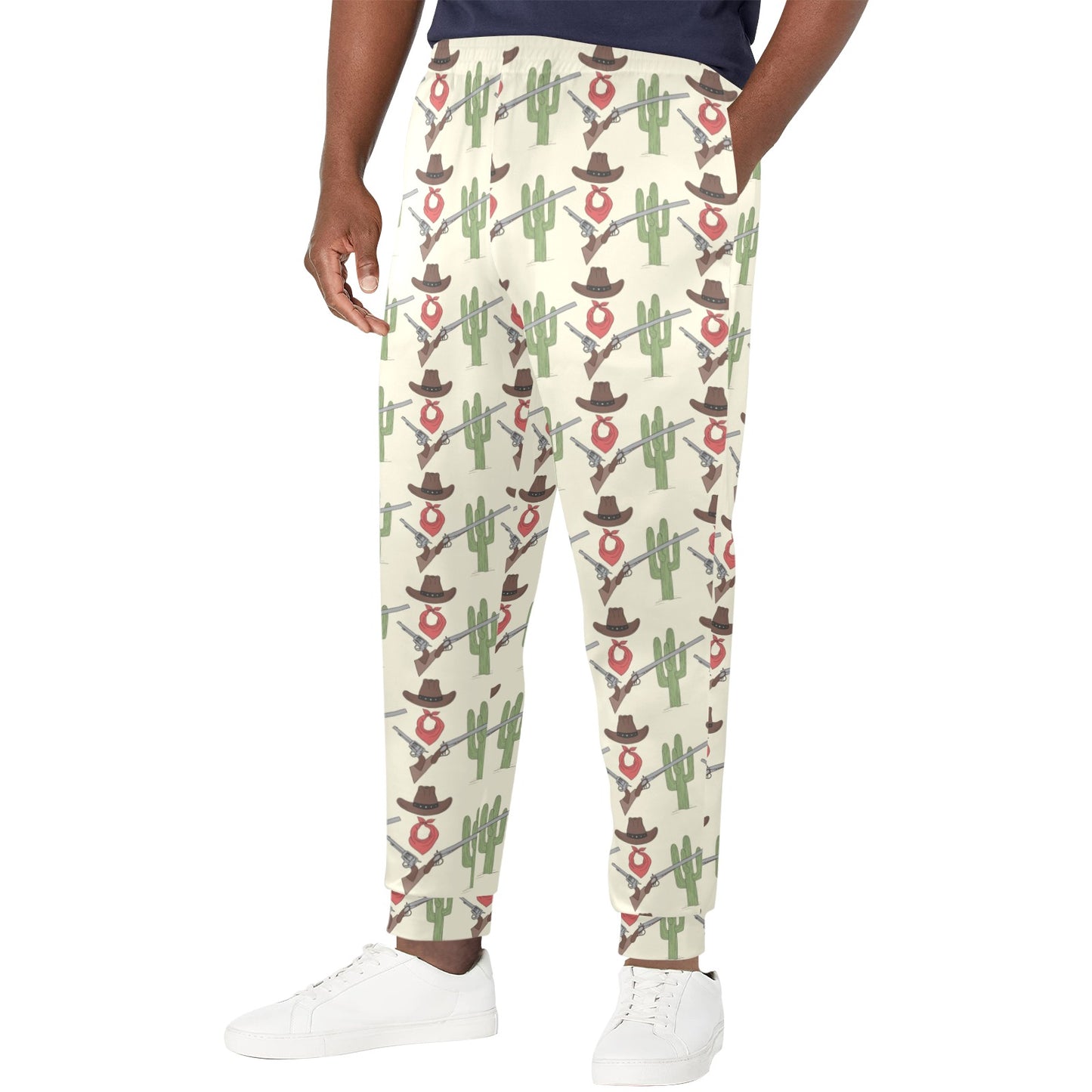 Western Cowboy Print Men's Casual Track Pants