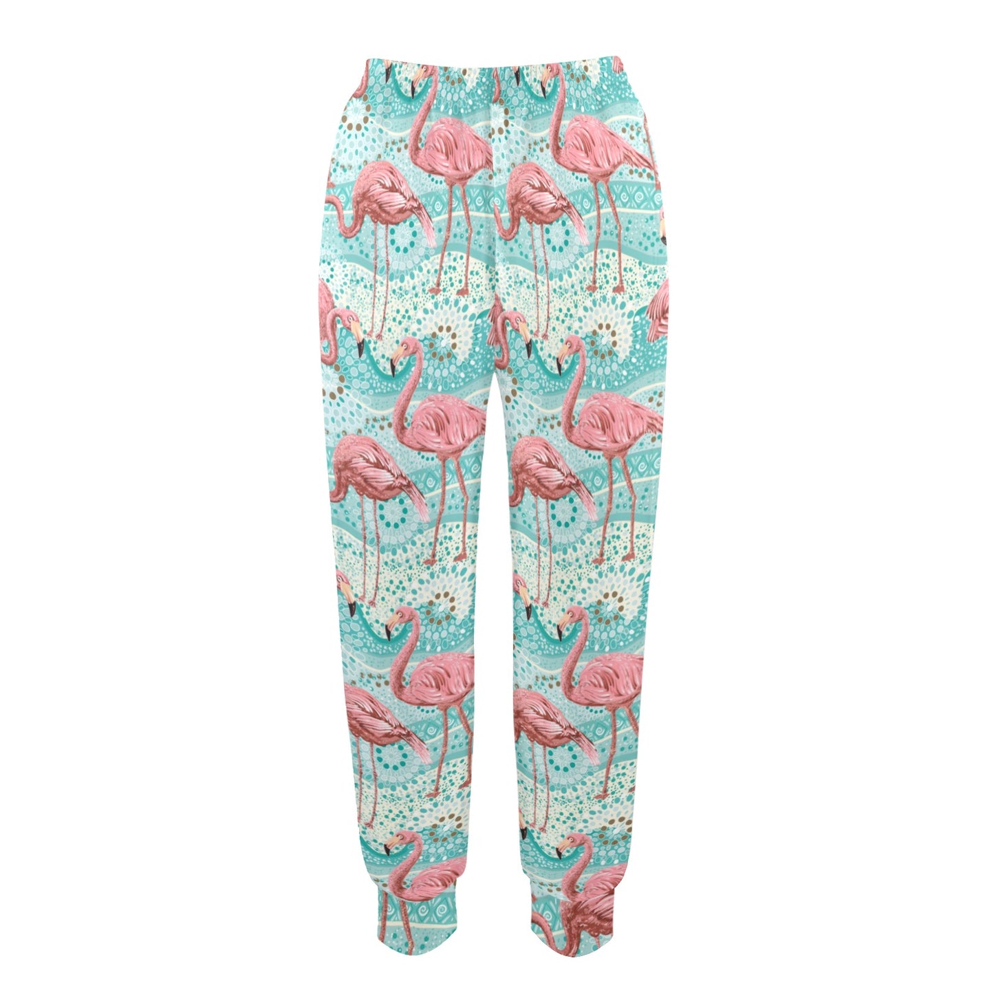 Flamingo Background Themed Print Women's Casual Track Pants